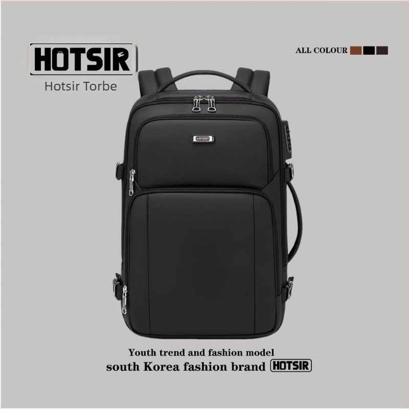 HOTSIR muški poslovni ruksak — vodootporan, kapacitet 36–55 L, membranski materijal, ergonomski stražnji panel