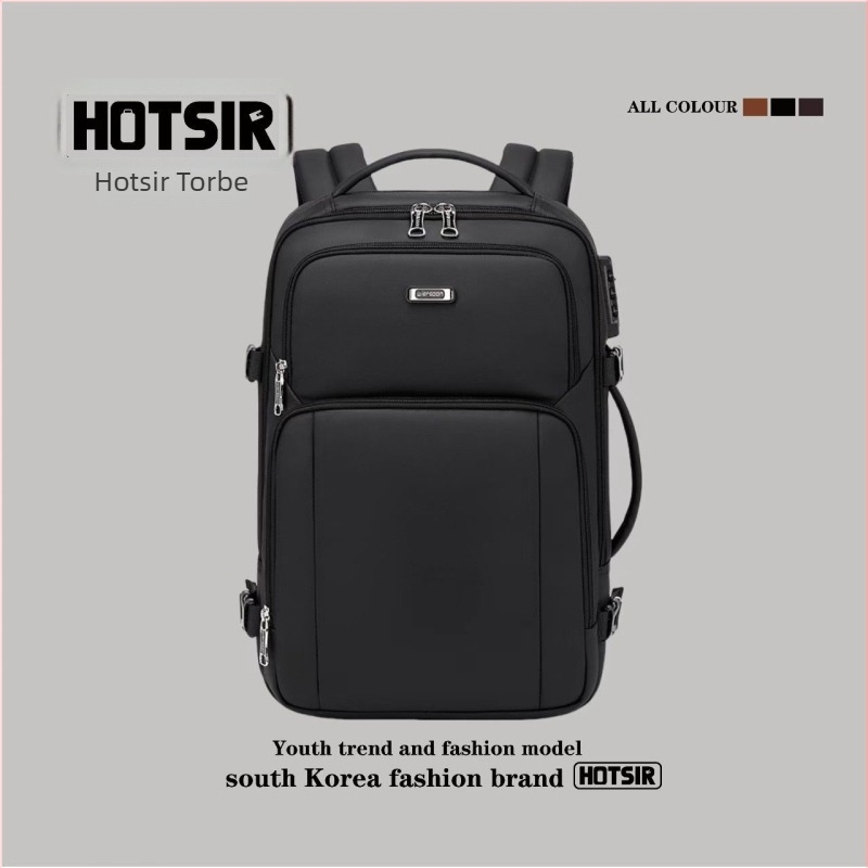 HOTSIR muški poslovni ruksak — vodootporan, kapacitet 36–55 L, membranski materijal, ergonomski stražnji panel