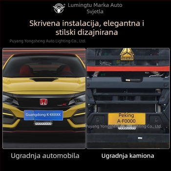 Lampa za registracijsku pločicu s 8 LED, aluminijsko kućište, 8–85V, dugi domet za terenska vozila