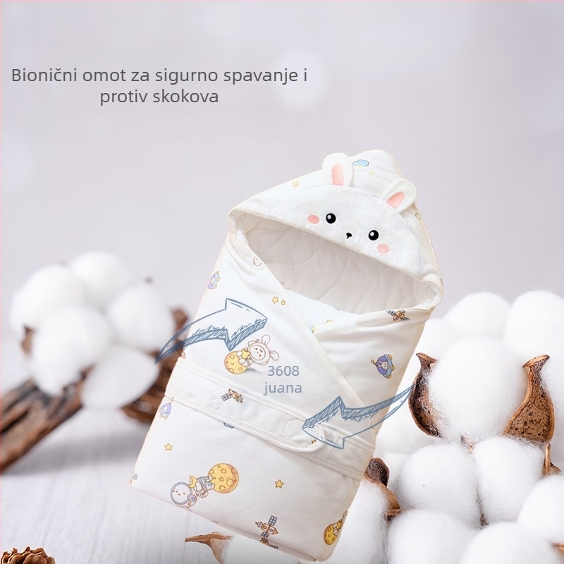 Quilt za novorođenčad – pamuk 100%, punjenje poliester; pogodno za ljeto, proljeće, jesen i zimu; sigurnosna klasa A; za novorođenčad 0–1 godina