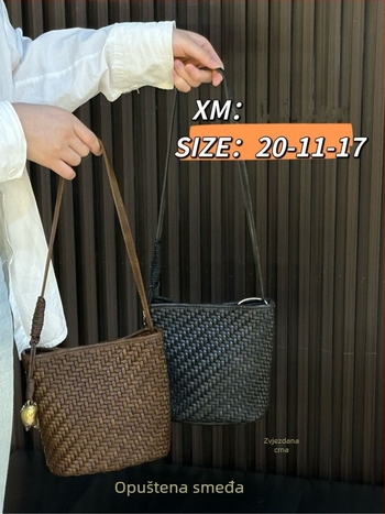 PU bucket torba, tkanina, gradski stil, crossbody, najlonska podstava, otvoren gornji dio, unutarnji džepovi sa zatvaračima, džep za telefon i ID