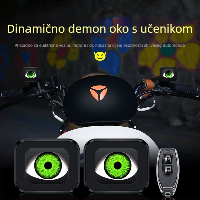 LED Evil Eye retrovizor za električni automobil i motocikl – ABS, 12V, 1.2A, 0.5W, Evil Eye Light