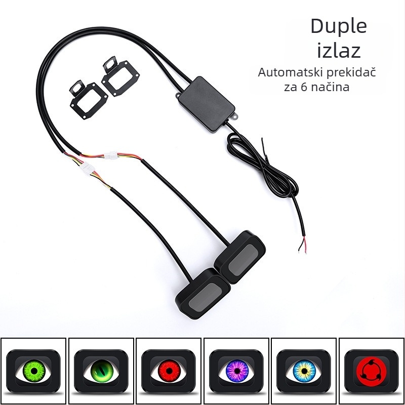 LED Evil Eye retrovizor za električni automobil i motocikl – ABS, 12V, 1.2A, 0.5W, Evil Eye Light