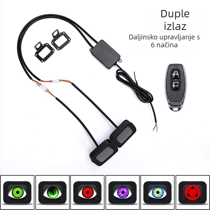 LED Evil Eye retrovizor za električni automobil i motocikl – ABS, 12V, 1.2A, 0.5W, Evil Eye Light