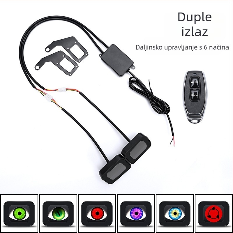 LED Evil Eye retrovizor za električni automobil i motocikl – ABS, 12V, 1.2A, 0.5W, Evil Eye Light