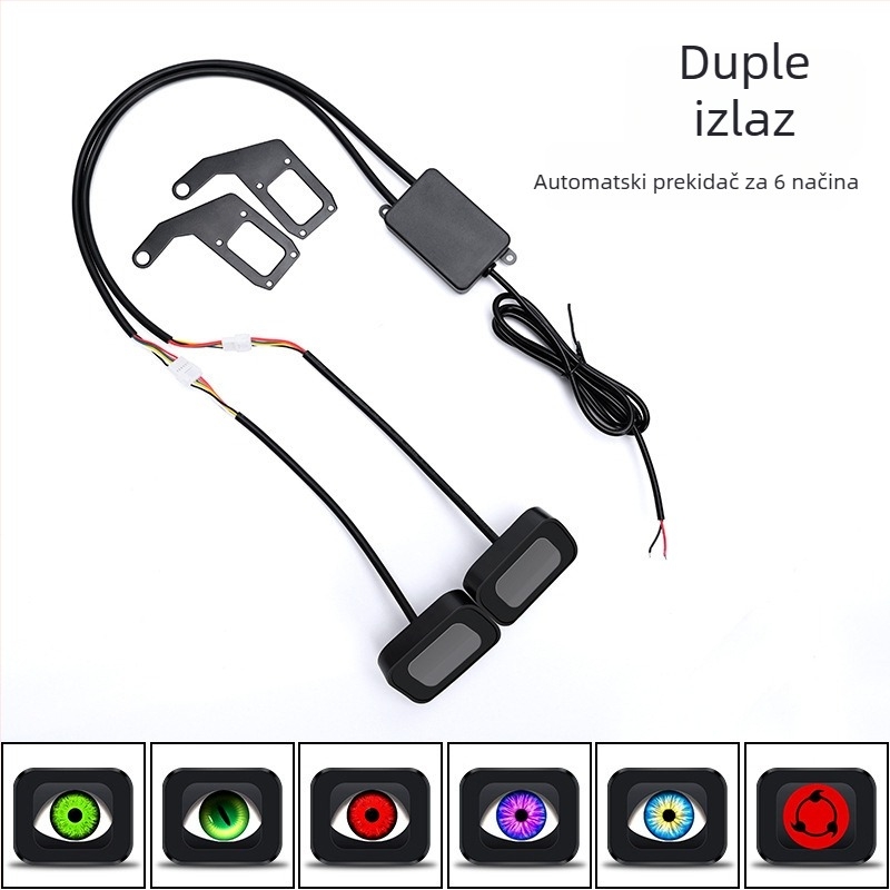 LED Evil Eye retrovizor za električni automobil i motocikl – ABS, 12V, 1.2A, 0.5W, Evil Eye Light