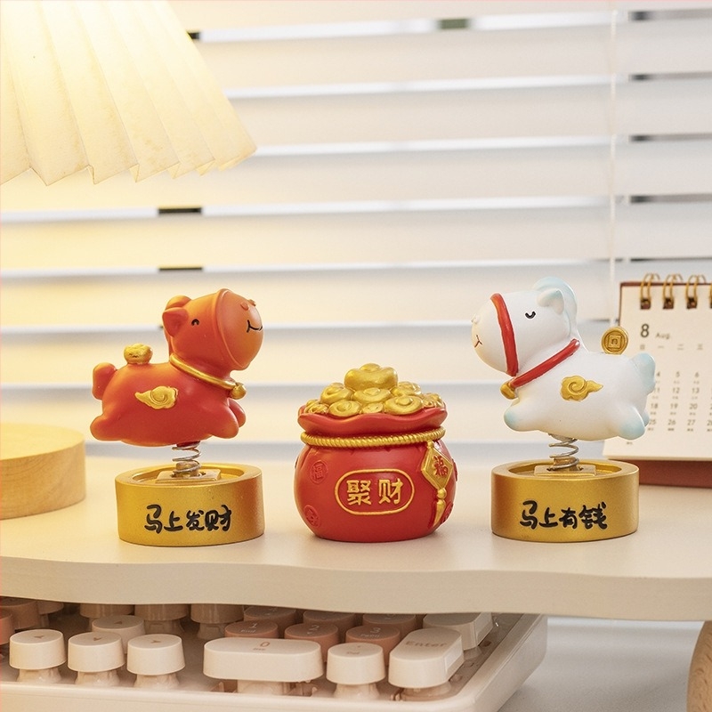 Figura od smole u karikaturi stilu: zodijakalni kon na stol – dekoracija za dom i ured, dar