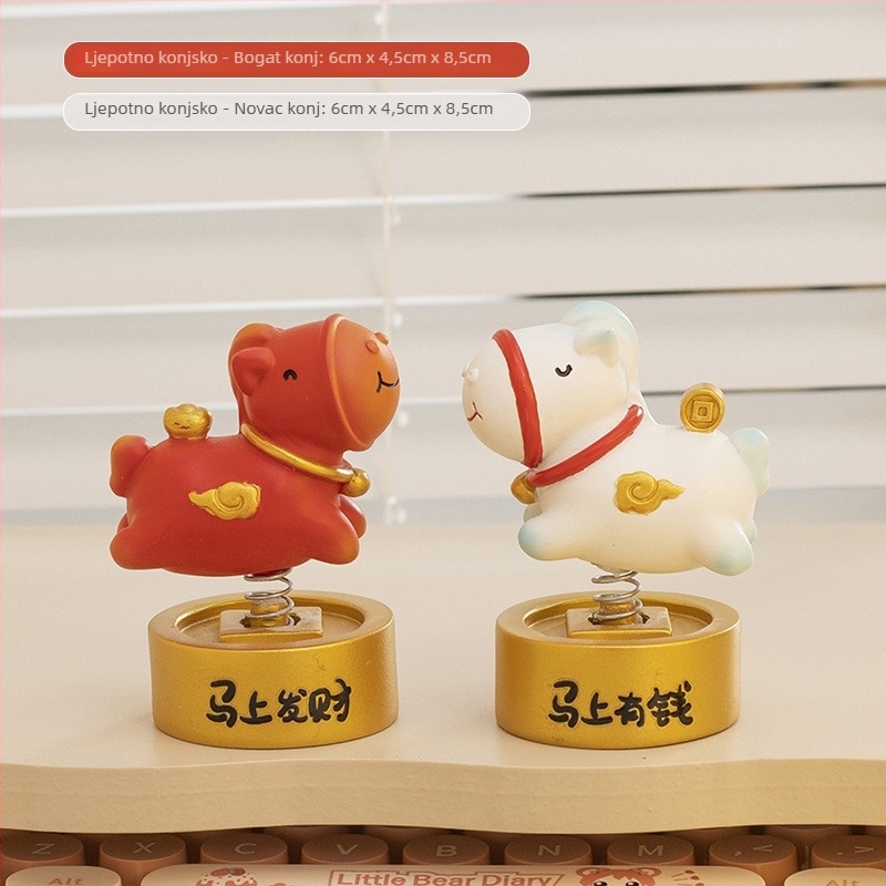 Figura od smole u karikaturi stilu: zodijakalni kon na stol – dekoracija za dom i ured, dar