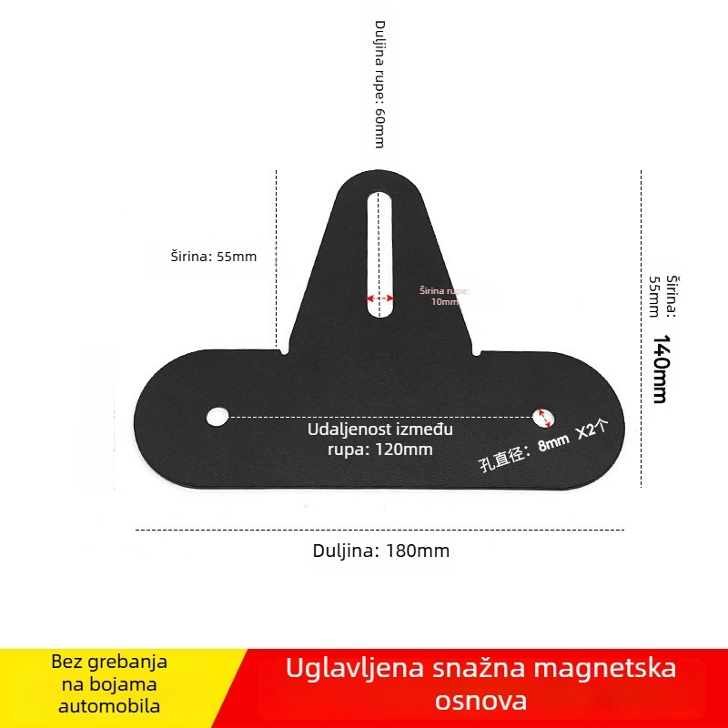 LED tračnica za krovnu površinu sa snažnom magnetskom bazom i magnetskim držačem – univerzalna ugradnja, instalacija bez oštećenja