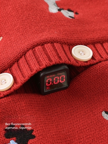 Dječja pletena vesta s otvorenim prednjim dijelom, casual stil, pamuk 89,3% (za dob 1–3 godine; sezone: zima/proljeće/jesen; sigurnosna razina: Klasa A)