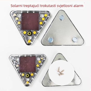 Mini trokutasto solarsko upozoravajuće svjetlo za automobil, bežično napajanje, upozorenje na sudar sa stražnje strane, stražnja svjetla