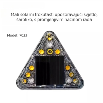 Mini trokutasto solarsko upozoravajuće svjetlo za automobil, bežično napajanje, upozorenje na sudar sa stražnje strane, stražnja svjetla