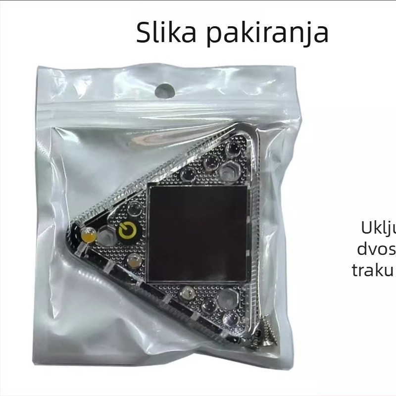 Mini trokutasto solarsko upozoravajuće svjetlo za automobil, bežično napajanje, upozorenje na sudar sa stražnje strane, stražnja svjetla