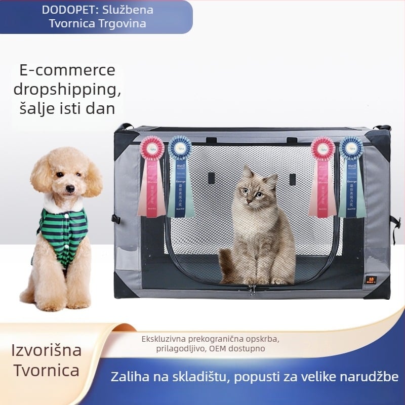 DODOPET Prozirni izložbeni kavez za mačke – bez montaže, prijenosni i sklopivi, velika kapaciteta