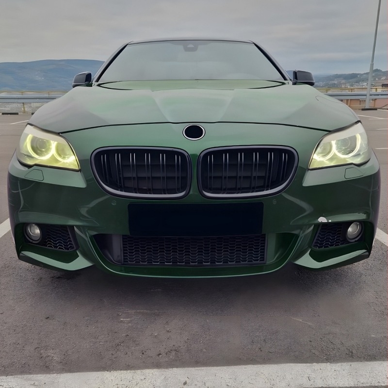 Vanjska rešetka za BMW Serije 5 F10/F11 (2011-2017) – vodoravne i paralelne šipke, ABS plast, montaža na branik, bez svjetla