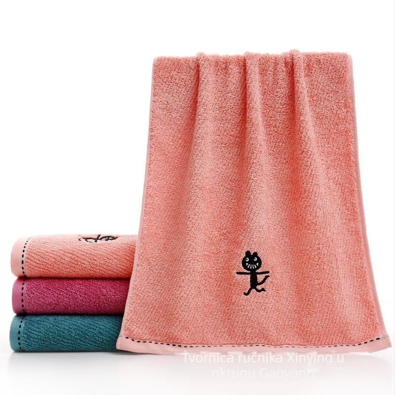 Xinlan Bambusni dječji ručnik s izvezenim logotipom, 50–80 g, 32s pređa, Jacquard