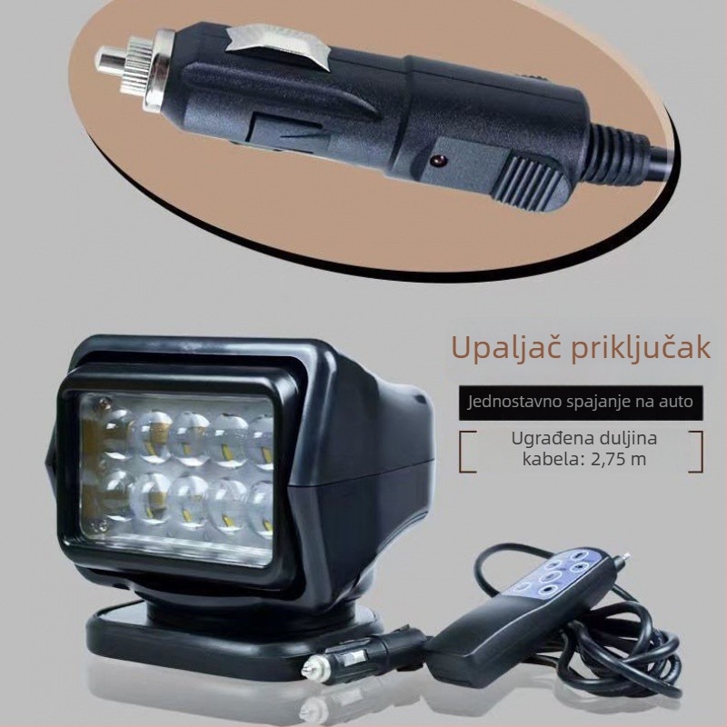 Xenon automobilni reflektor 100W, 12V, daljinsko upravljanje, krovno svjetlo za off-road