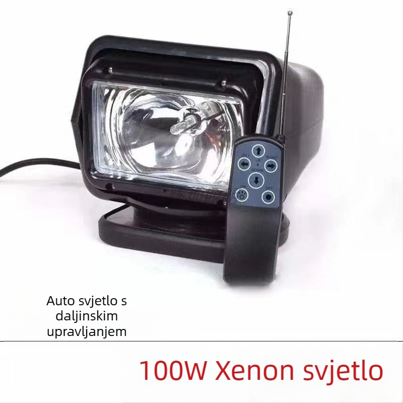 Xenon automobilni reflektor 100W, 12V, daljinsko upravljanje, krovno svjetlo za off-road