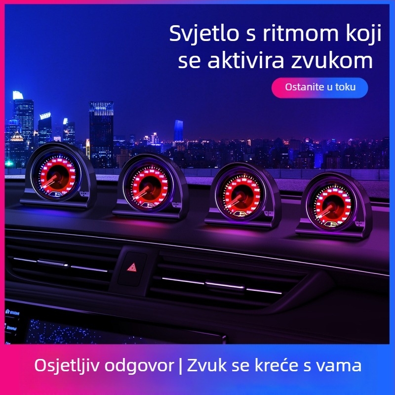 Ambijentalno svjetlo za ploču automobila s ritmom brzomjera, metronomom i dekorativnom noćnom svjetlu | Model: Pickup light; Snaga: 3W; Napon: 5V; Struja: 0.2A; Ugradnja: ljepilo na ploču instrument ploče