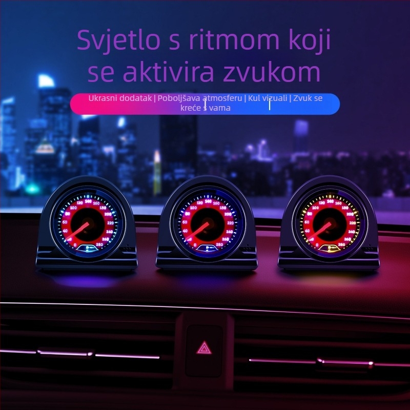 Ambijentalno svjetlo za ploču automobila s ritmom brzomjera, metronomom i dekorativnom noćnom svjetlu | Model: Pickup light; Snaga: 3W; Napon: 5V; Struja: 0.2A; Ugradnja: ljepilo na ploču instrument ploče