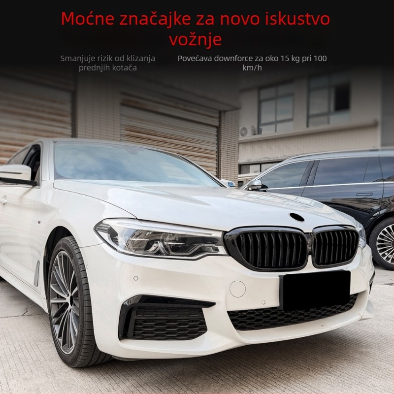 BMW 5. serija G30/G31 (2017–2020): ABS rešetka hladnjaka s vodoravnim i paralelnim šipkama, ugradnja na branik, težina 1,2 kg