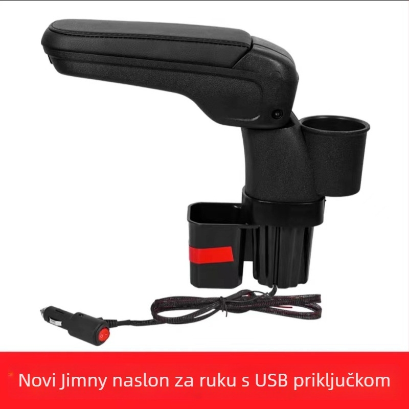 Središnja kutija za naslon za ruku za Suzuki Jimny – model f4, plastična, prilagodljiva, podrška pri montaži
