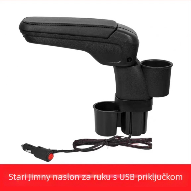Središnja kutija za naslon za ruku za Suzuki Jimny – model f4, plastična, prilagodljiva, podrška pri montaži