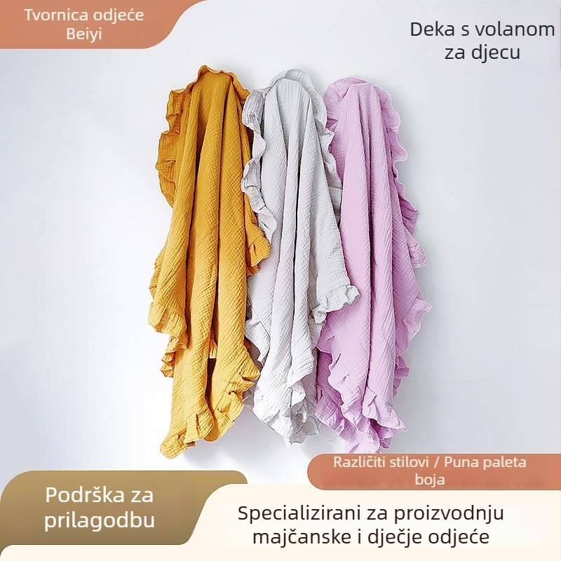 Betty Dječja deka od muslina pamuka s gazom, rekviziti za fotografiju