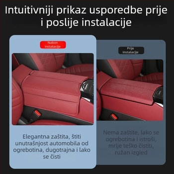 Kožna navlaka za naslon za ruku za BMW Serija 5 i5, 2-dijelni set, zaštitni jastučić za središnji pretinac, porijeklo Guangzhou, prilagodba dostupna, 24 stilova