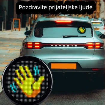 Kamionski pametni LED zaslon oka s APP-om i daljinskim upravljačem — ABS kućište, fleksibilni zaslon za ugradnju vozila; Snaga 10W, Napon 5V, Trenutno 0.02A