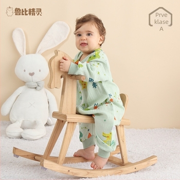 Dječji spavaći vreć od gaze pamuka, tanak, za novorođenčad; tkanina, podstava i punilo 95%+ pamuka; metalni zatvarač; antibakterijski; održava konstantnu temperaturu; odvlači vlagu; pogodno za sve sezone.