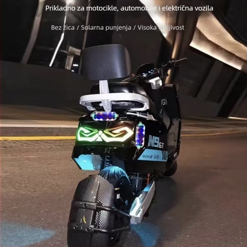 LED stražnja svjetla za motocikle i električna vozila, model LED Solar Tail Light, 30W, 12V, univerzalno