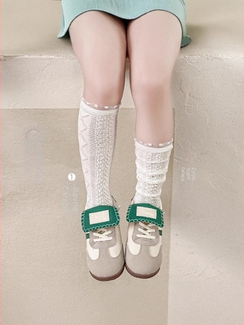 Dječje čarape iznad koljena s mrežicom, prozračne tanke od pamuka, za dob 3–8 godina