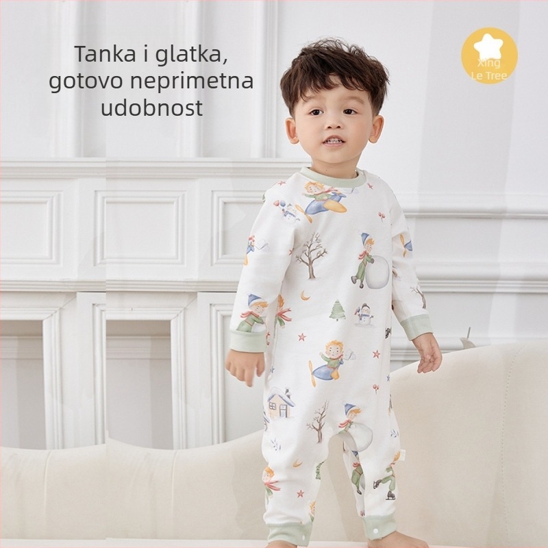 Spavaći vreć za bebe i djecu od 1–3 godine — 95%+ pamuk za tkaninu, podstavu i punilo; uzorak crtani likovi; pogodno za zimu, proljeće i jesen