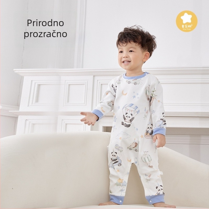 Spavaći vreć za bebe i djecu od 1–3 godine — 95%+ pamuk za tkaninu, podstavu i punilo; uzorak crtani likovi; pogodno za zimu, proljeće i jesen