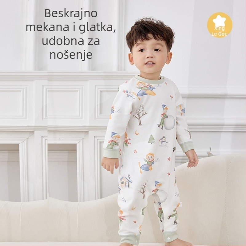 Spavaći vreć za bebe i djecu od 1–3 godine — 95%+ pamuk za tkaninu, podstavu i punilo; uzorak crtani likovi; pogodno za zimu, proljeće i jesen