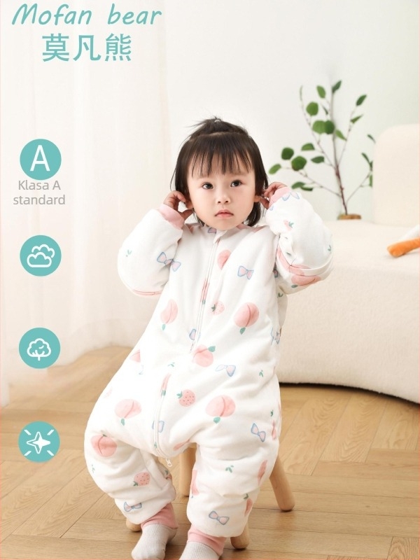 Dječji spavaći vreć za bebe, debeli, dizajn bez rukava; punilo 65% poliester, 35% viskozna; podstava 100% pamuk; pogodna za zimu, proljeće i jesen; uzorak crtanih likova