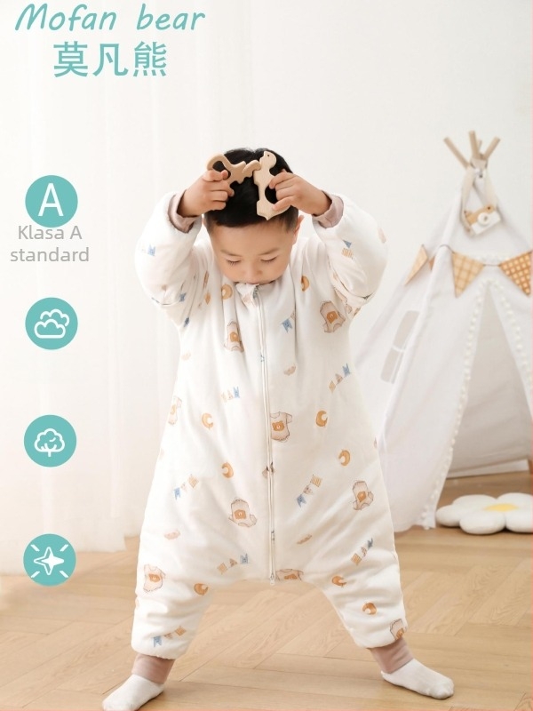 Dječji spavaći vreć za bebe, debeli, dizajn bez rukava; punilo 65% poliester, 35% viskozna; podstava 100% pamuk; pogodna za zimu, proljeće i jesen; uzorak crtanih likova