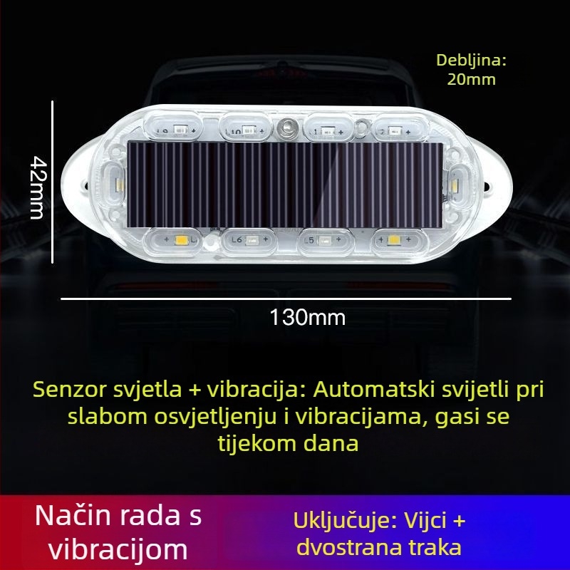 Solarno upozoravajuća stražnja stroboskop za kamione, LED svjetlo 10–15W, 36V, magnetska zaštita od krađe