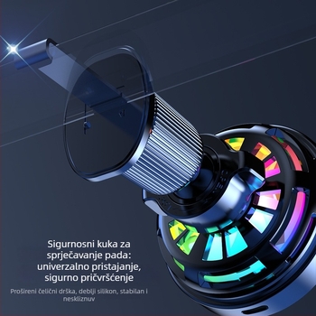 Držač telefona za ventilaciju automobila s navigacijom, bežično punjenje, 15W, univerzalno za auto, vakuumsko pričvršćivanje, minimalistički dizajn