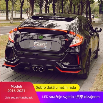 TYPY LED stražnja svjetla za Civic Through Tail Light – Civic hatchback desete generacije