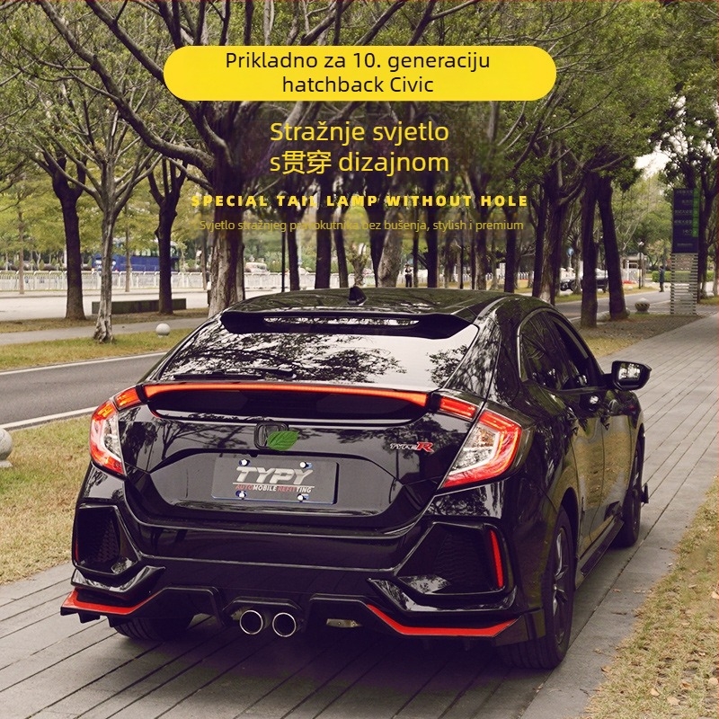 TYPY LED stražnja svjetla za Civic Through Tail Light – Civic hatchback desete generacije