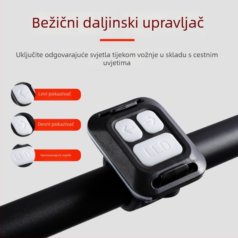 Meilong USB punjivi set svjetala za bicikl - prednje i stražnje svjetlo, vodootporno