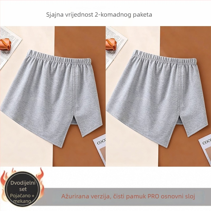 Pamukova polu-tijela suknja, A-linija, kratka duljina, patchwork detalj, 90–95% pamuka, japansko-korejski minimalistički stil