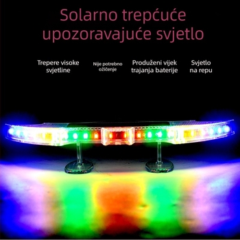 LED stražnje svjetlo za krilo, solarno napajanje, bežično, 1W, univerzalno za sva vozila