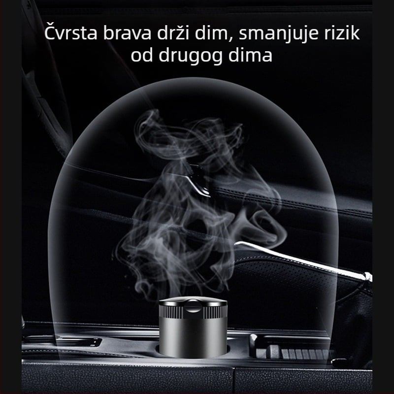 Metalna pepeljara za automobil s poklopcem, univerzalna, za različite scenarije, Grade A, 160 g, marka Car Card Bowl, završna obrada: brušenje, mogućnost prilagodbe