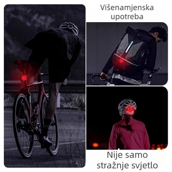 Stražnje svjetlo bicikla – kreativni dizajn, punjivo, za brdske i cestovne bicikle