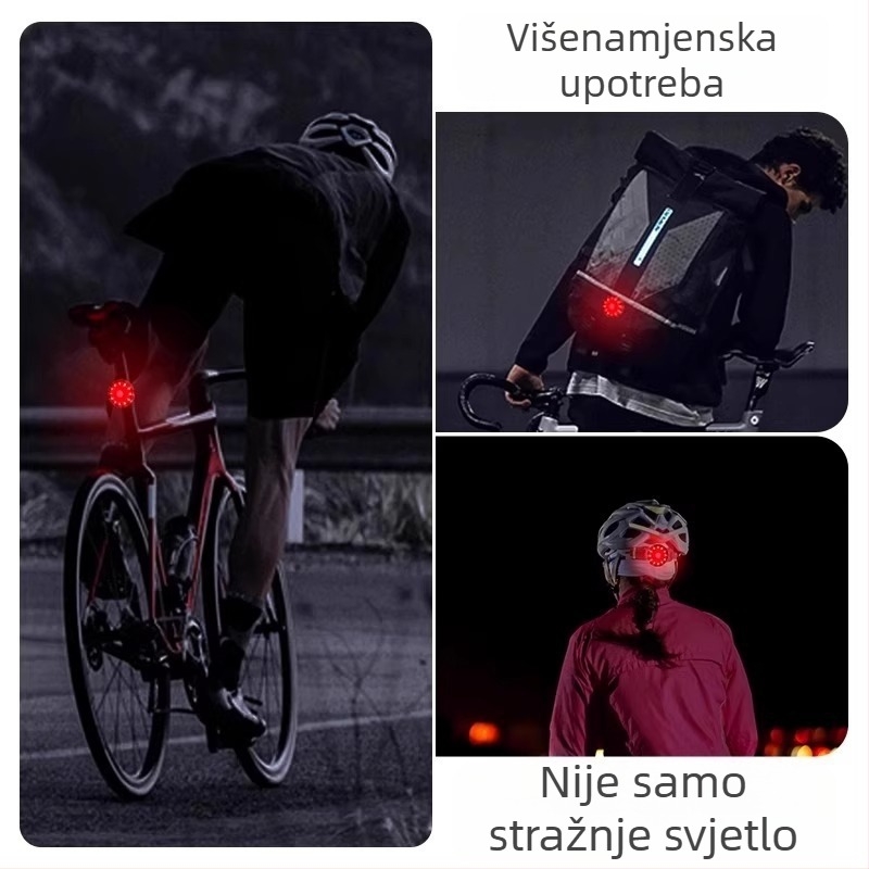 Stražnje svjetlo bicikla – kreativni dizajn, punjivo, za brdske i cestovne bicikle