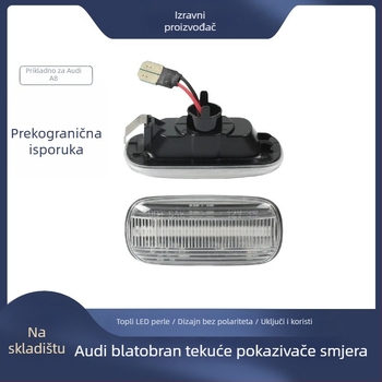 Audi bočna signalna svjetla za blatnik, kompatibilna s A3/S3/A4/S4/A6/S6/RS6/B6/B7/B8/C7; LED 2835, 5W, 12V, 3000K, vijek trajanja 50.000 h