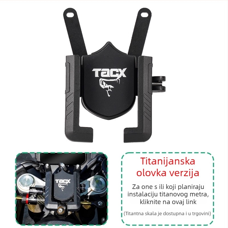 Držač za telefon za motocikl s rotirajućim nosačem navigacije i otpornošću na vibracije